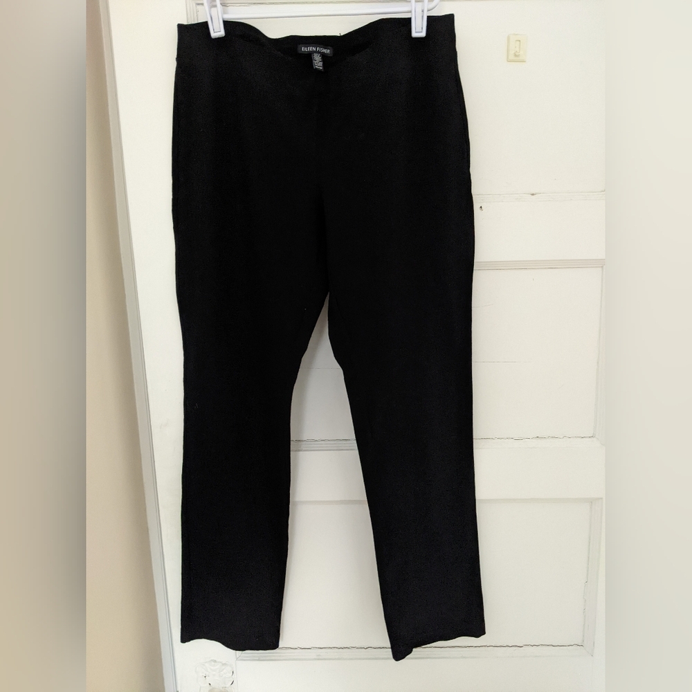 Eileen Fisher Black Straight-Leg Pants XS